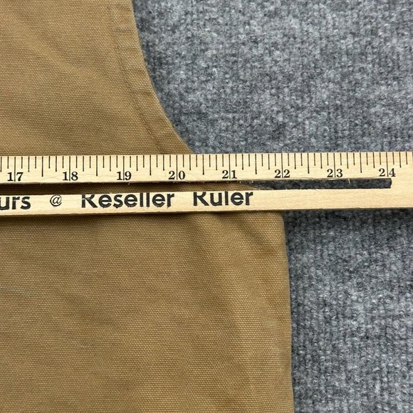 Carhartt Canvas Duck Vest Men Large Full Zip Sherpa Lined Distress Brown V26 CML - Picture 12 of 13